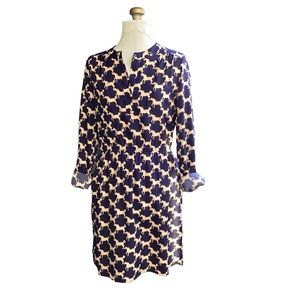 MAISON JULES Navy Blue Shirtdress with Horse Print